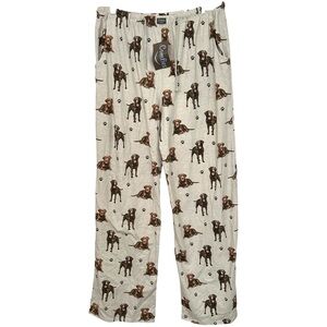 Comfies NWT Chocolate Lab Unisex‎ Cotton PJ Bottoms Sz XL